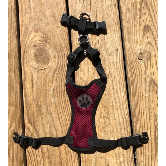 Dog Harness  XS Adjustable Padding Paw Print Back Leash Clip - Picture 1 of 10